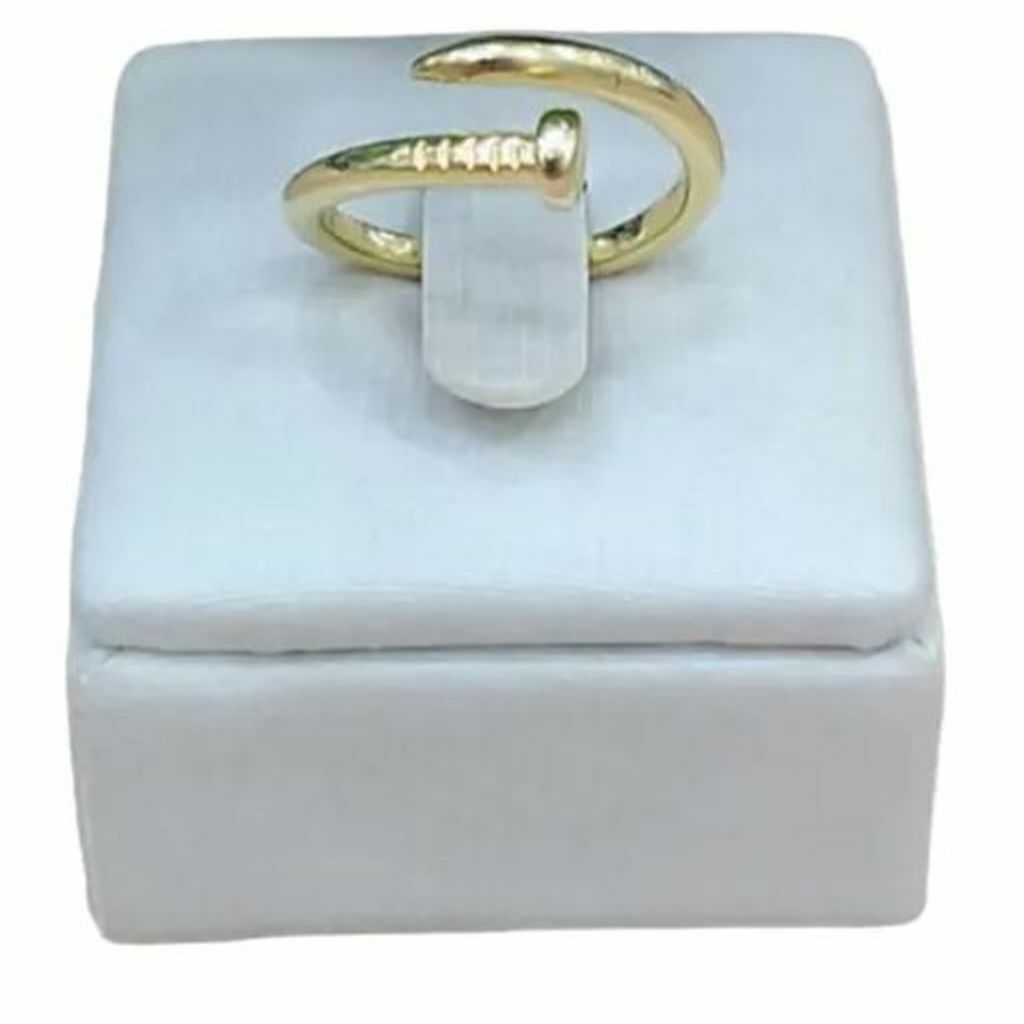 Anel Ajustavel Prego Banhado a Ouro 18k