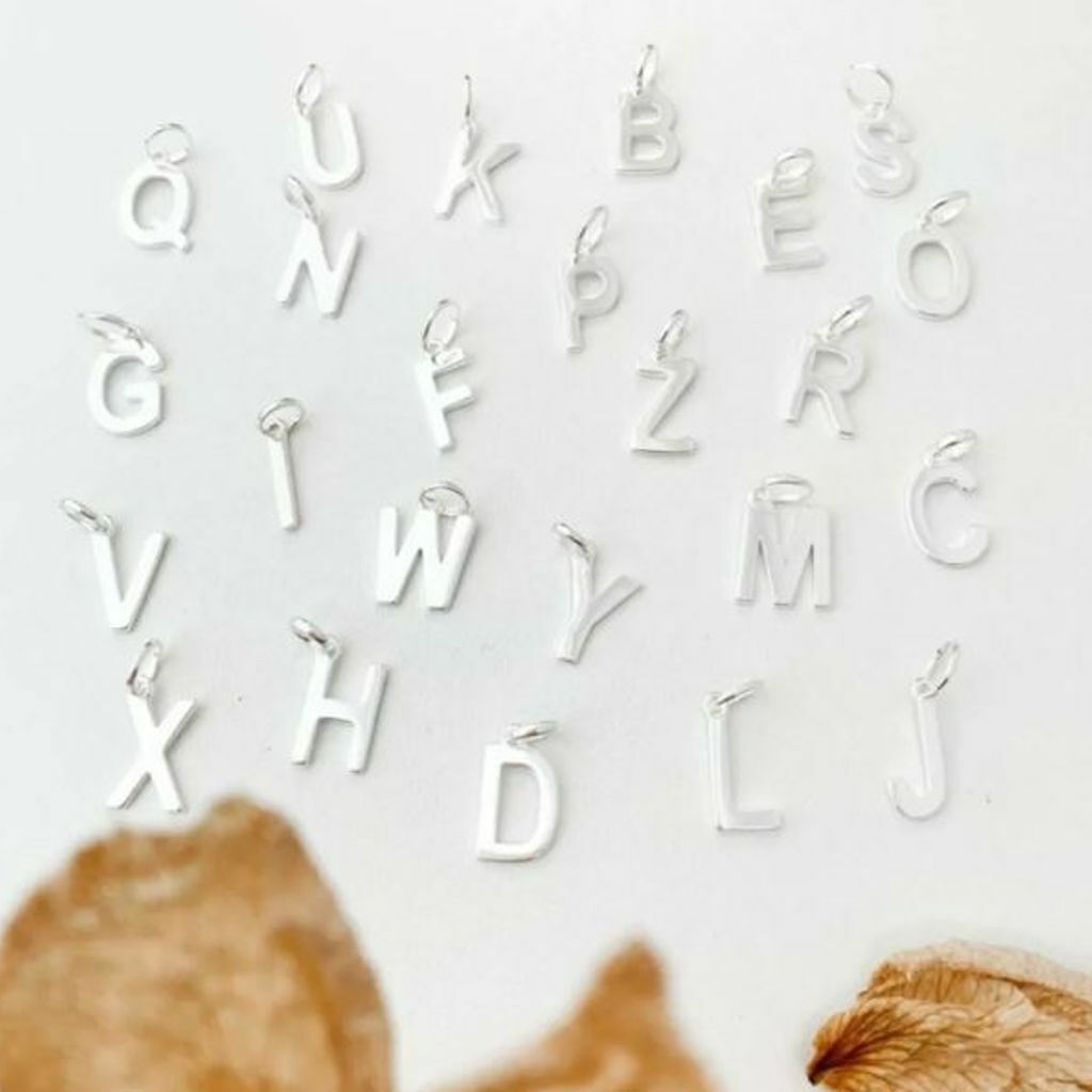 Pingentes de Letra Manuscrita Prata 925