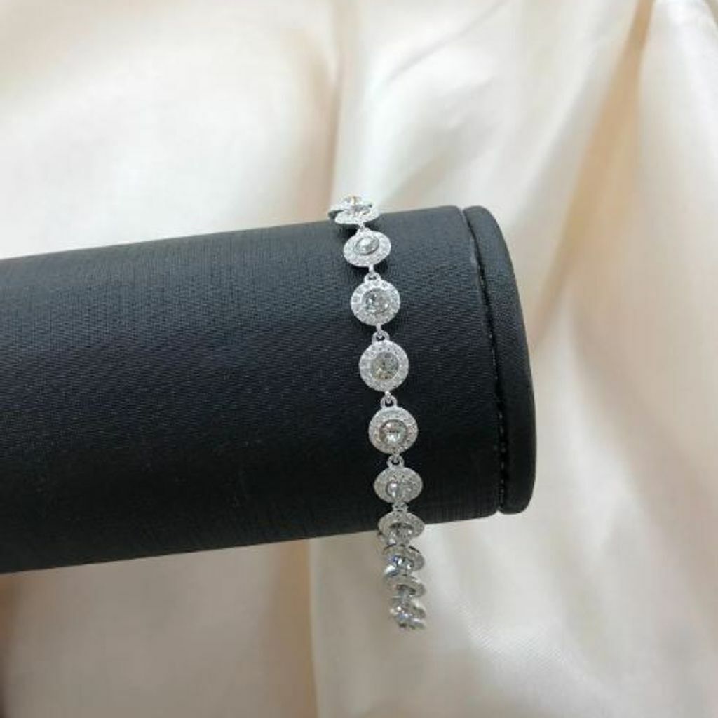 Pulseira de prata 925 inspiração Swarovski circulo