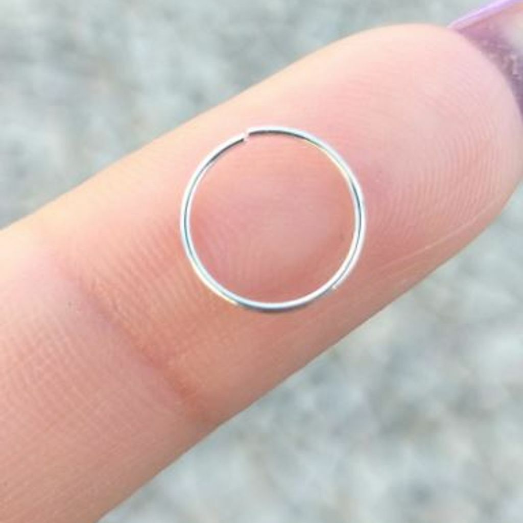 Piercing prata 925 de furo Argolinha Lisa 8,7mm
