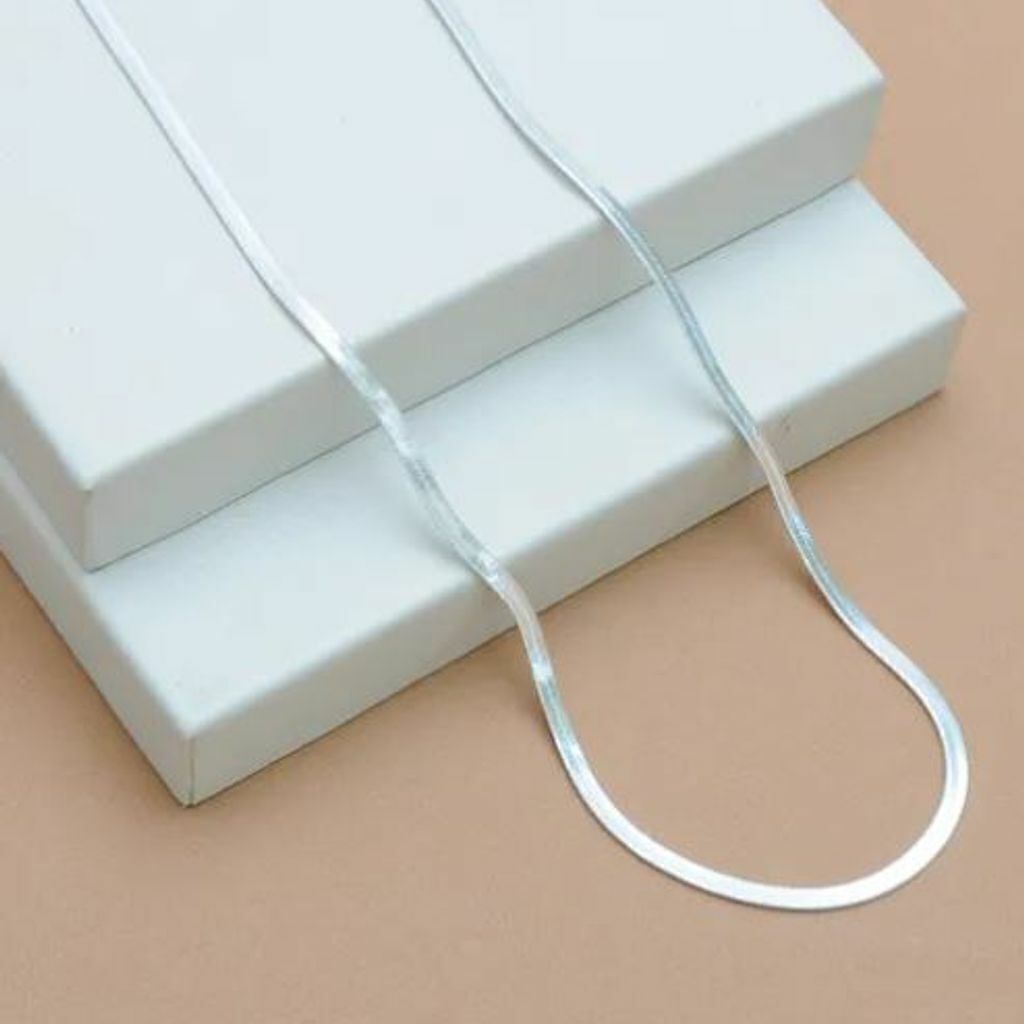 Corrente Laminada 3,4mm Prata Legitima 925