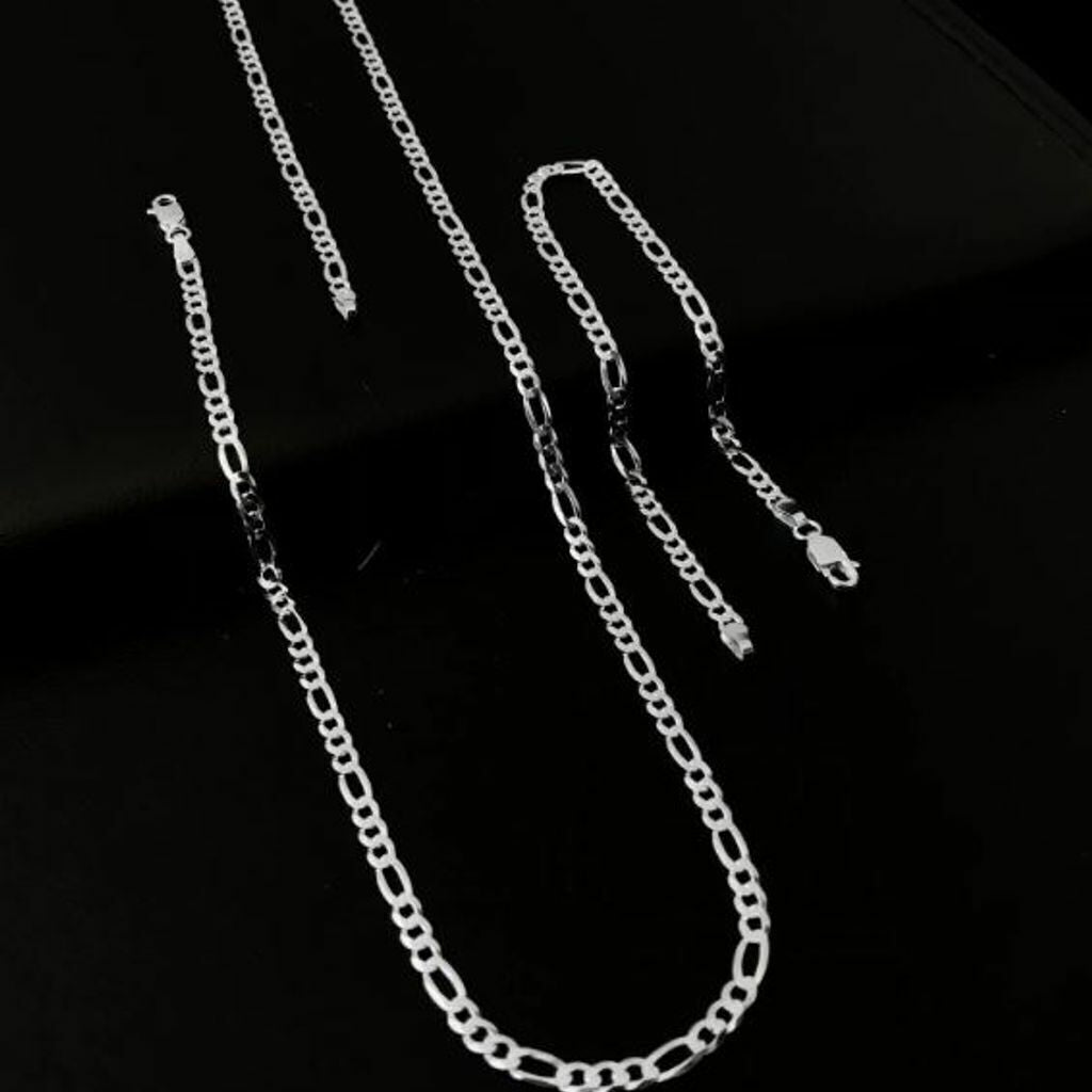 Corrente Masc + Pulseira Fio 80