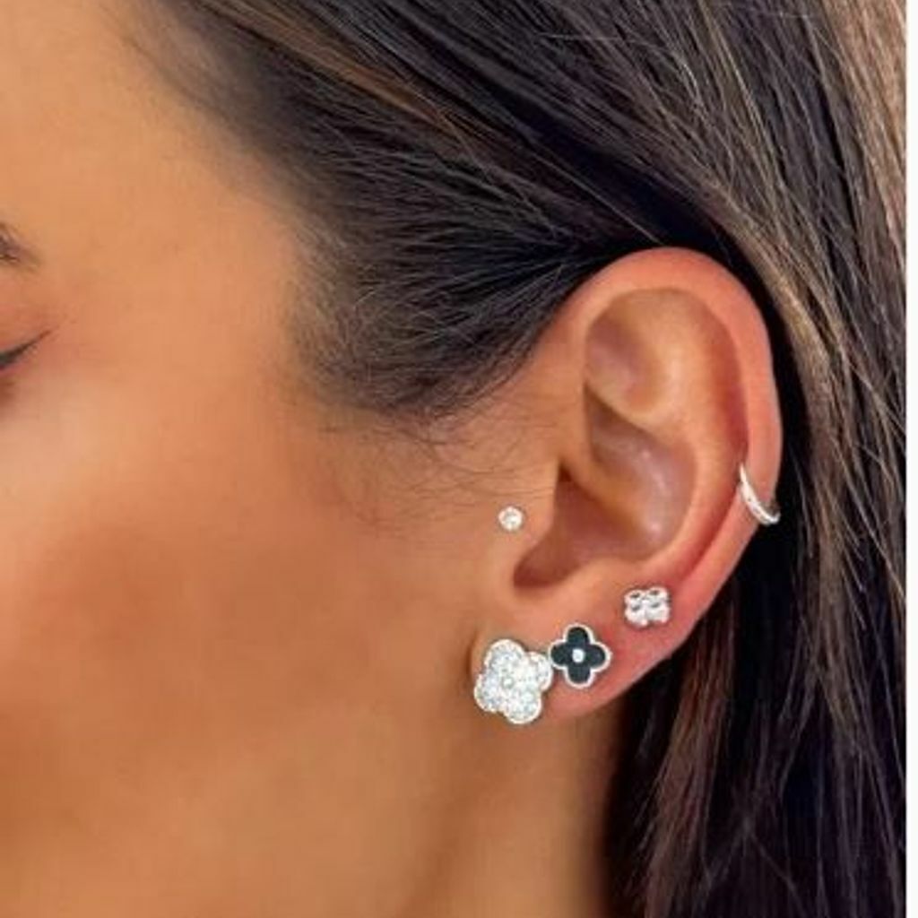 Brinco Trio VG Resinado e Cravejado Semi Jóia