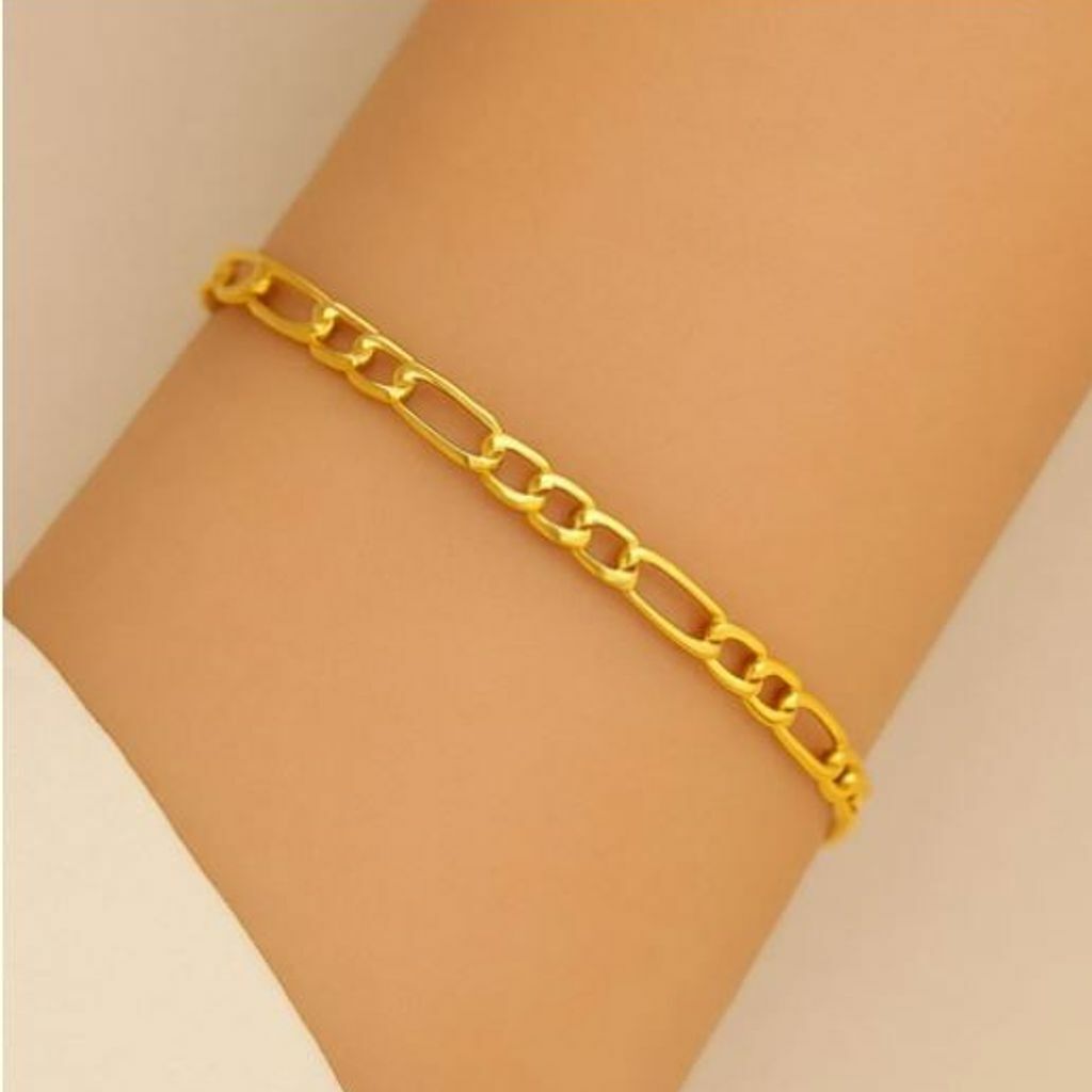 Pulseira Grumet Aço Inox Banhado a Ouro