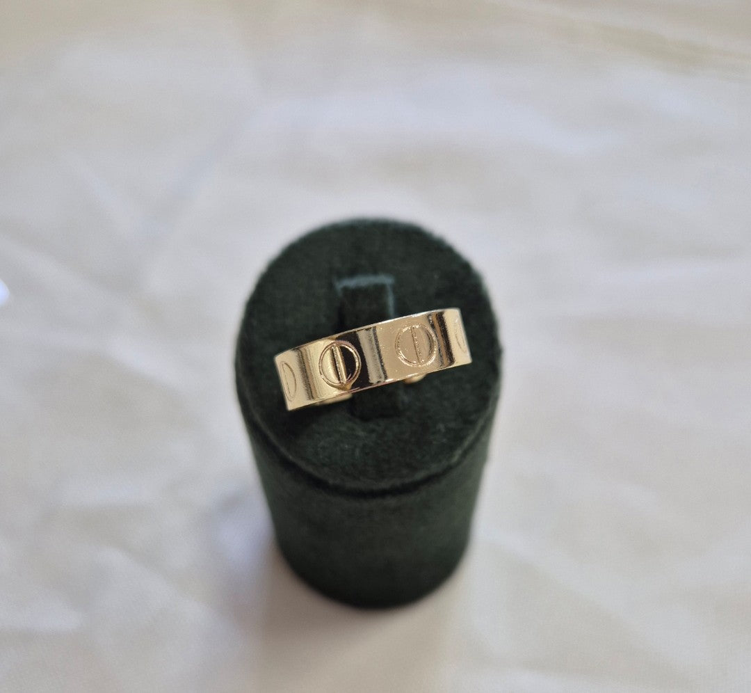 Anel Cartier Regulável Banhado a Ouro