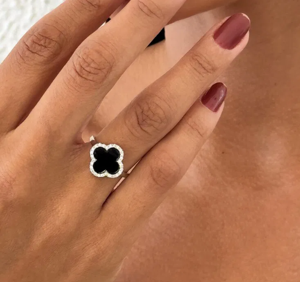 Anel Folheado a Prata Inspiração VG Resinado