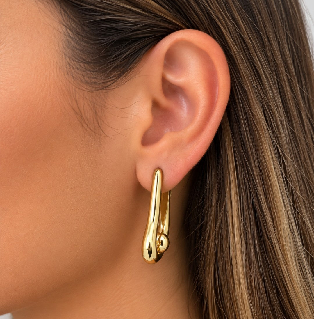 Brinco Argola Longa Ouro