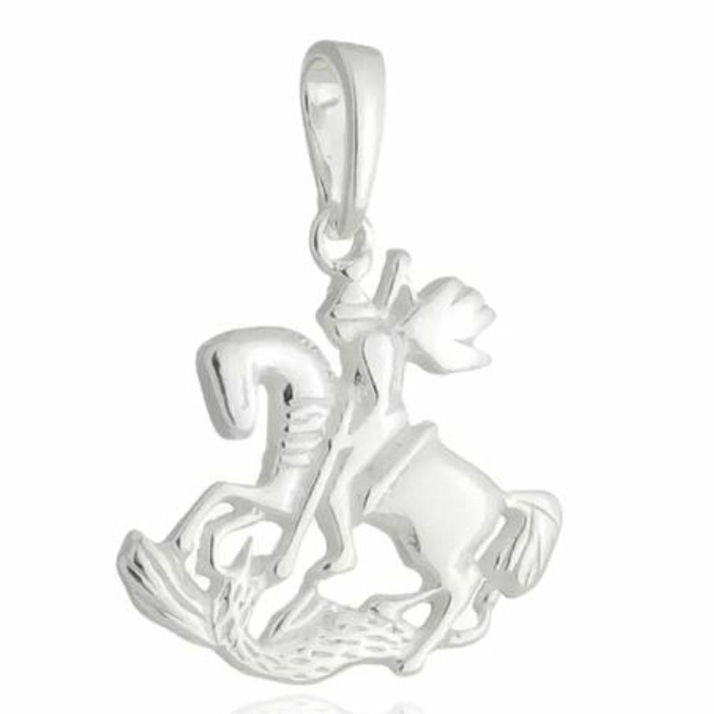 Pingente de prata 925 São Jorge 2cm