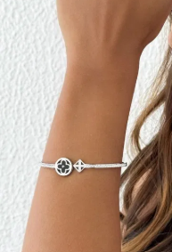 Bracelete Folheado a Ouro 18k e Prata Inspiração Vg. Com Zircônia