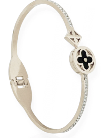 Bracelete Folheado a Ouro 18k e Prata Inspiração Vg. Com Zircônia