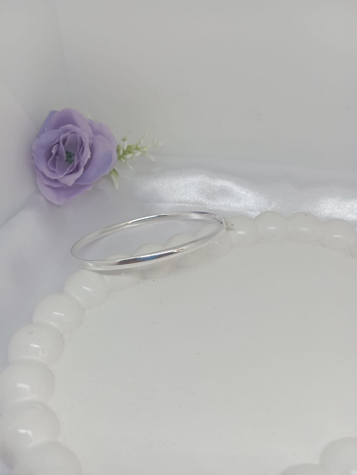 Bracelete prata 925 Liso Largo 4mm