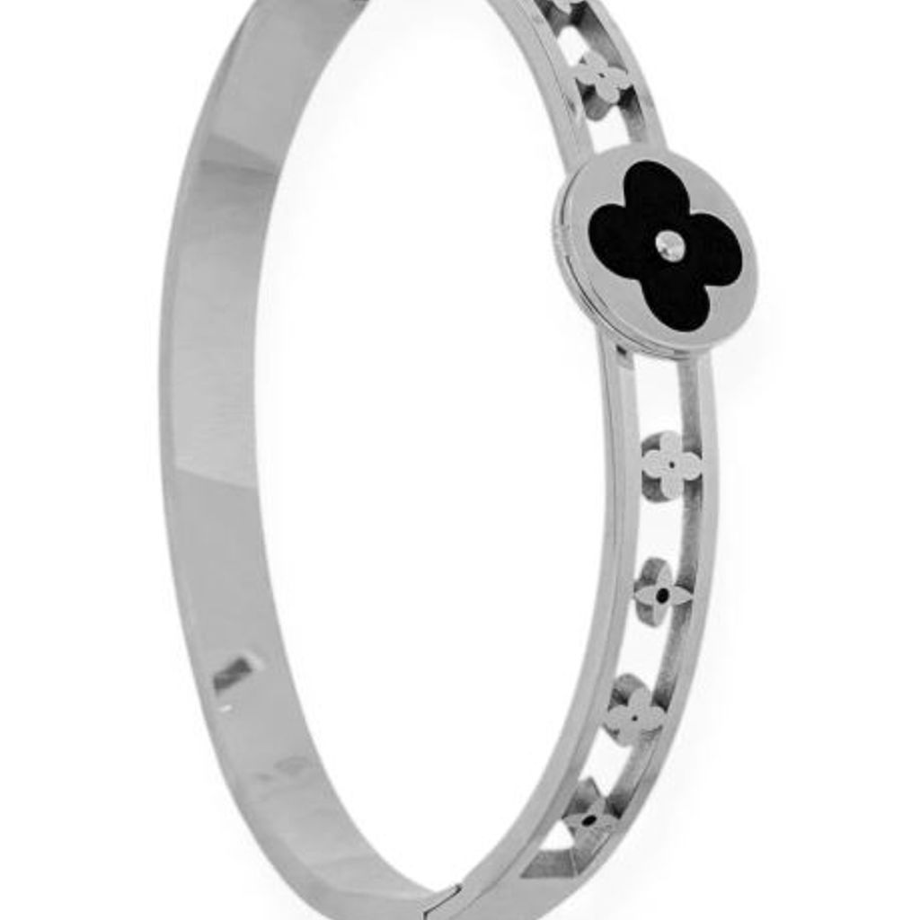 Bracelete Aço Inoxidável Folheado a Ouro 18k Inspiração VG Alta Joalheria