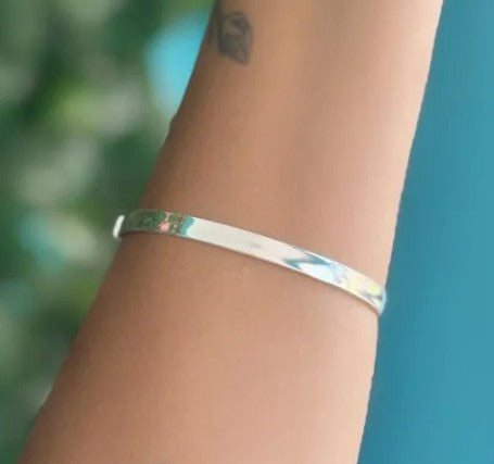 Bracelete prata 925 Largo 6mm
