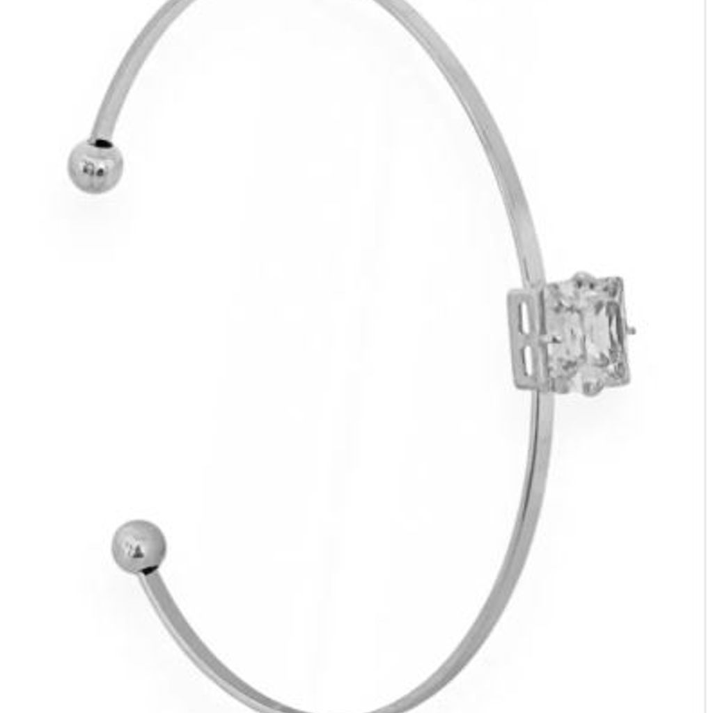 Bracelete Folheado a Ouro 18k e Prata 925 Aro com Ponto de Luz Quadrado