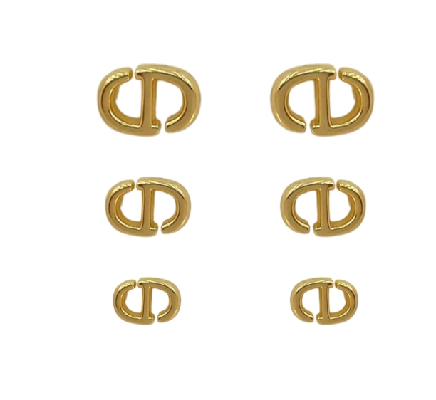 Brinco Trio Inspirado na Dior Banhado a Ouro