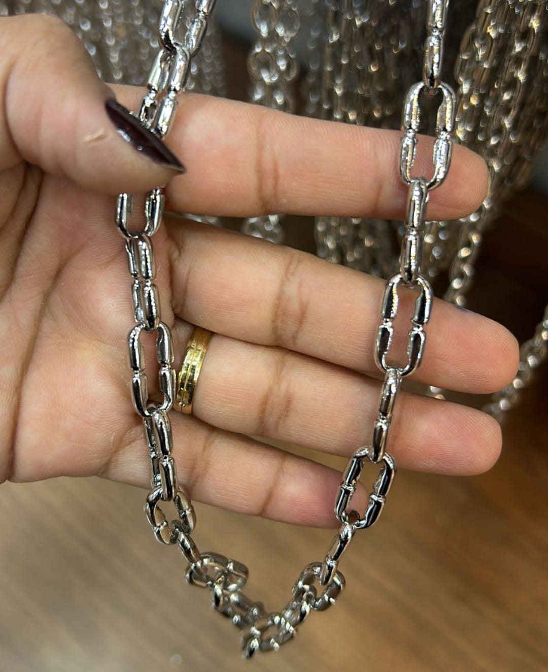 CHOKER ELOS Grande LISOS BRANCO