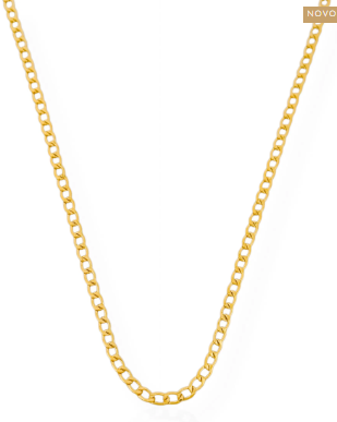 Choker Folheado a Ouro 18k Corrente Fina