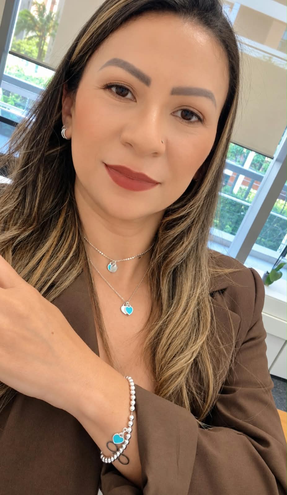 Choker Corações Tiffany prata