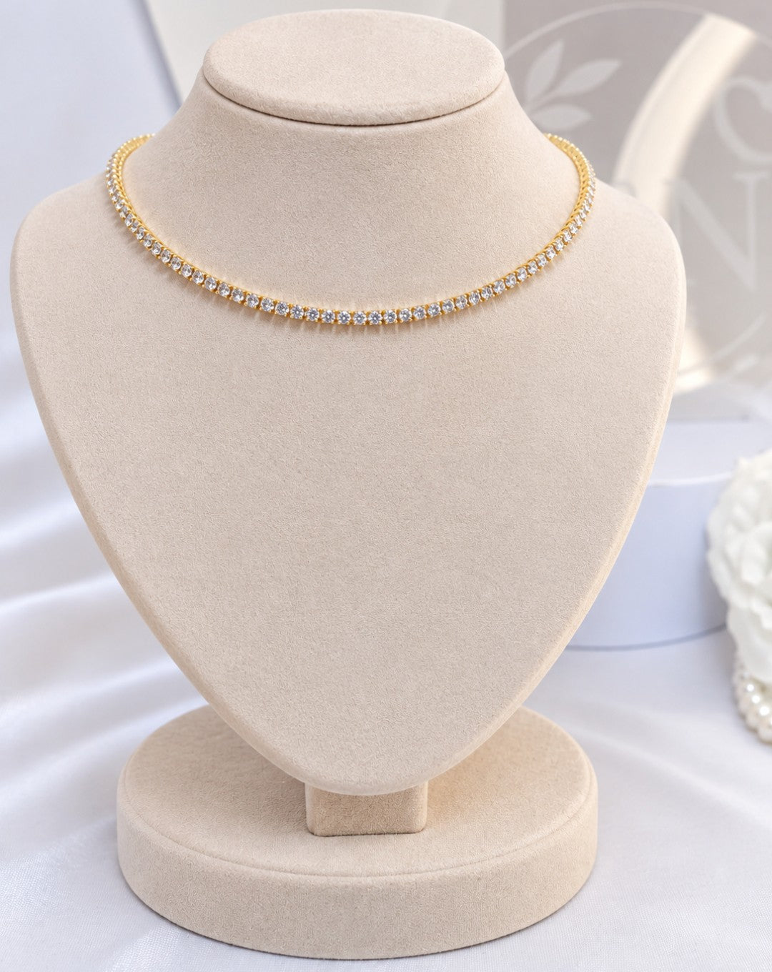 CHOKER RIVIEIRA Fina 1.75mm Banhado a Ouro