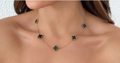 Colar Aço Inoxidável Inspiração Vg. Resinado Ouro