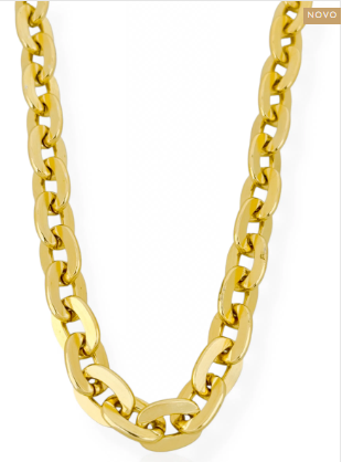Colar ELOS Folheada a Ouro 18k Correntaria Liso