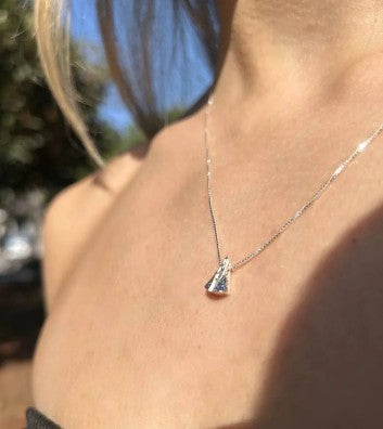 Colar Nossa Senhora Mini com Zircônia prata 925