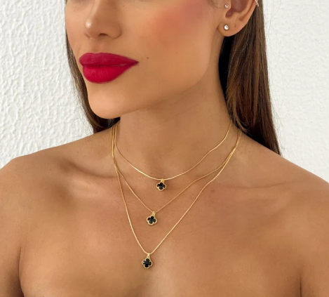 Colar Triplo Folh. A Ouro Veneziana Com Tripla Insp. VG