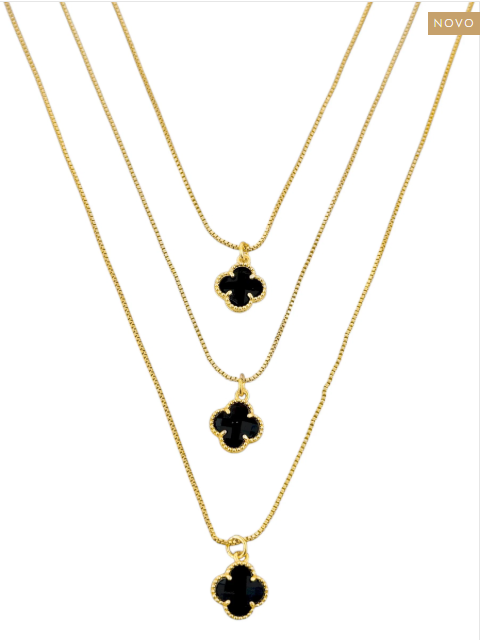 Colar Triplo Folh. A Ouro Veneziana Com Tripla Insp. VG