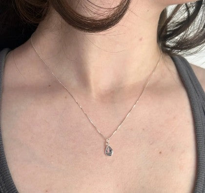 Conjunto Ponto de Luz Gota prata 925