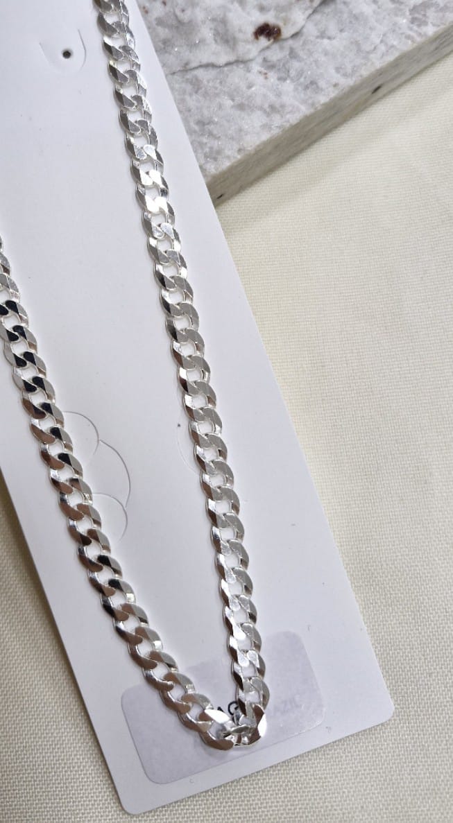 Corrente Masculina Elo Grumet prata 925 1,cm 60cm