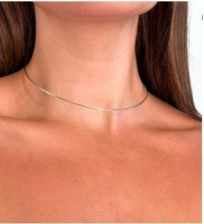 Colar Choker Aro Redondo Fio Redondo 4,8gr