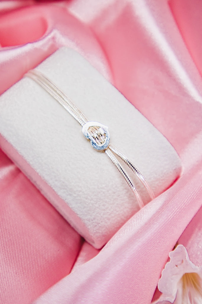 Pulseira 2 Fios C/ Coração 3,4gr