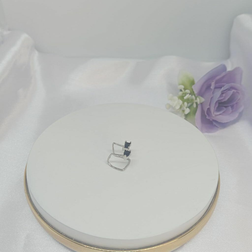 Piercing Ágatas Negra Fake