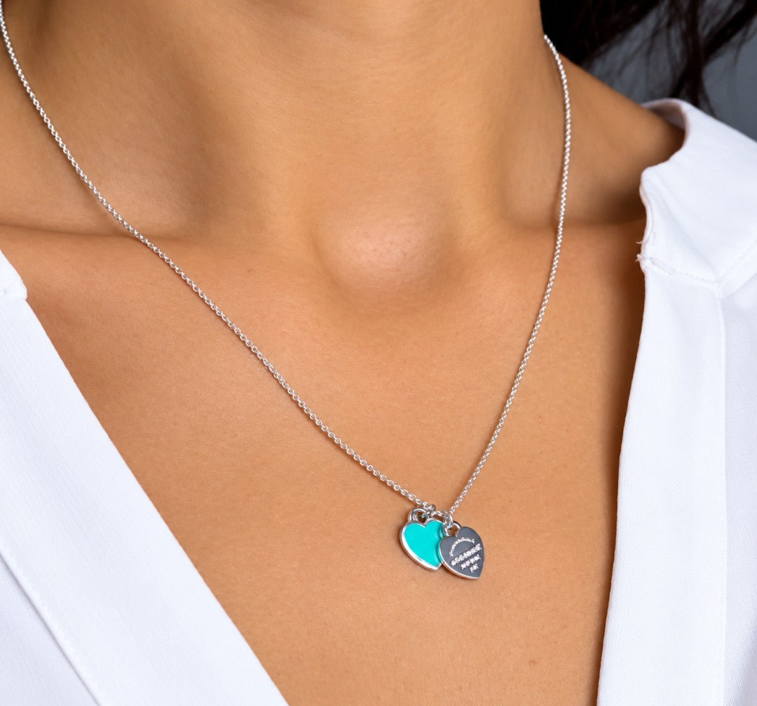 Corrente de prata 925 com Pingente Inspiração Tiffany