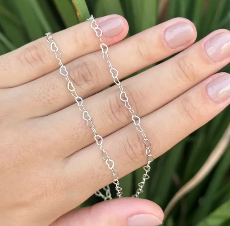Gargantilha Mini Corações prata 925