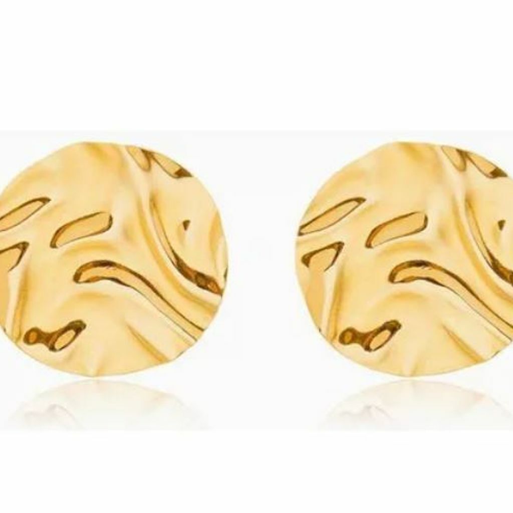 Brinco Martelado Semi Jóia Ouro 18k