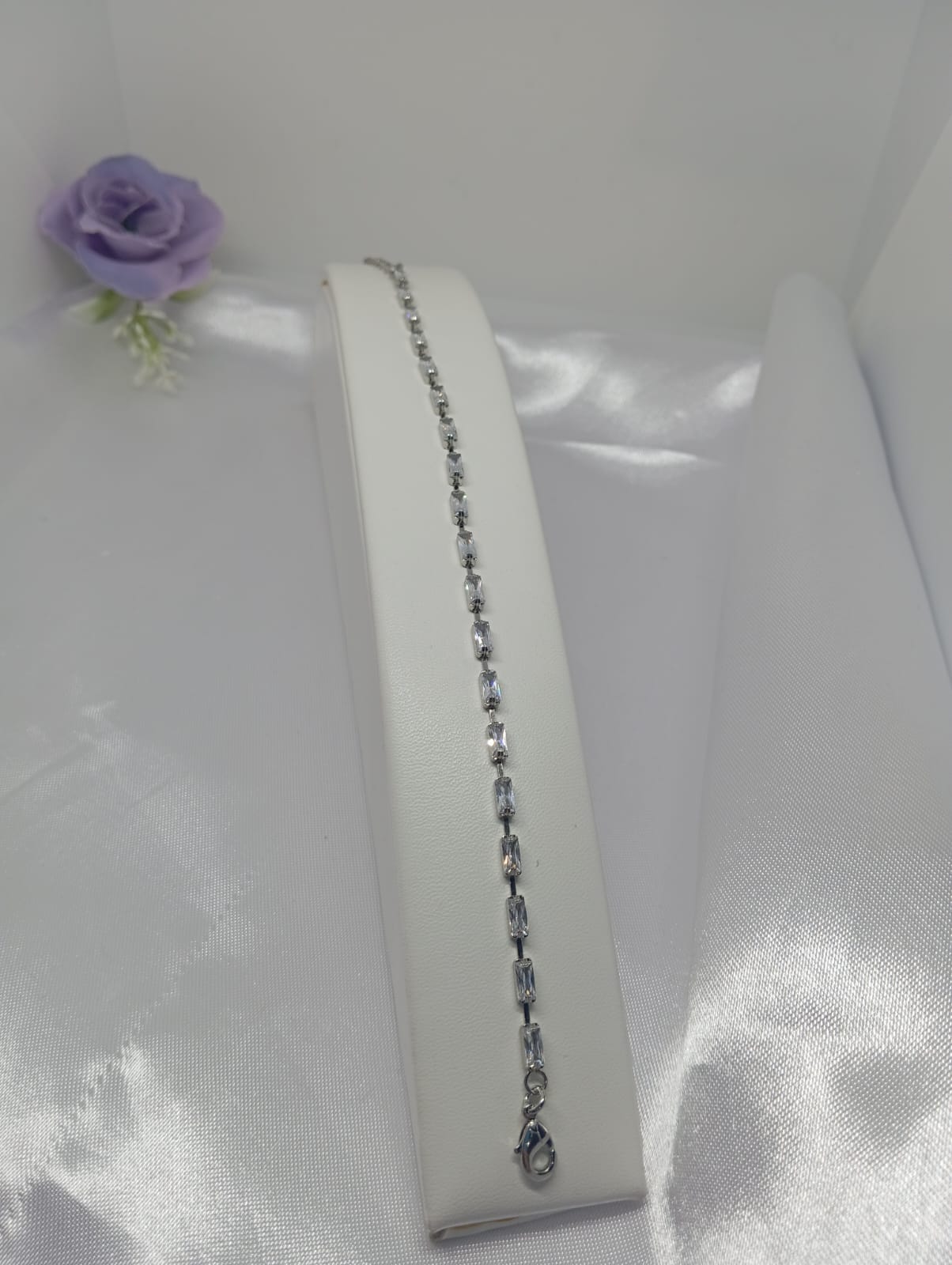 Pulseira Riviera 2,5x5mm Folh. Ródio