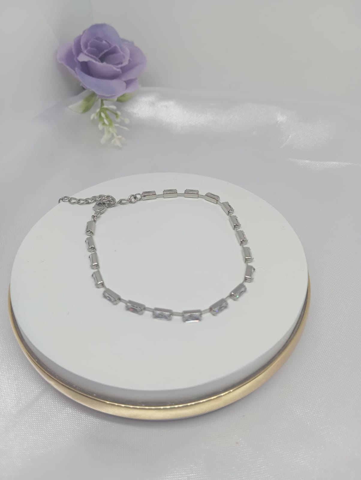 Pulseira Riviera 2,5x5mm Folh. Ródio