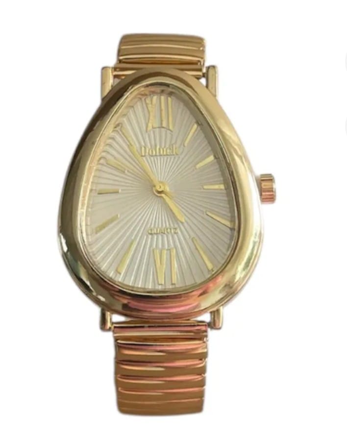 Relógio Serpente Liso Banhado a Prata e Ouro