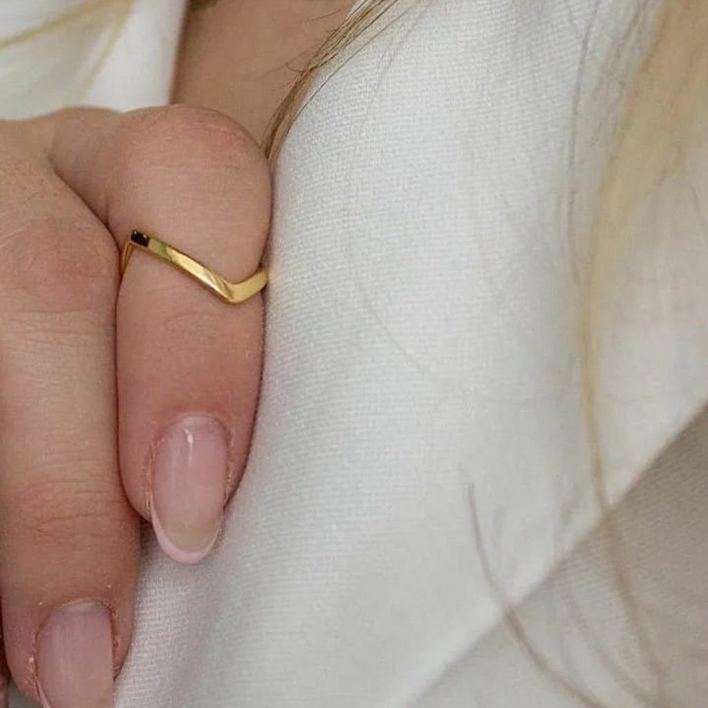 Anel Falange Semi Jóia ouro Maria de Fátima