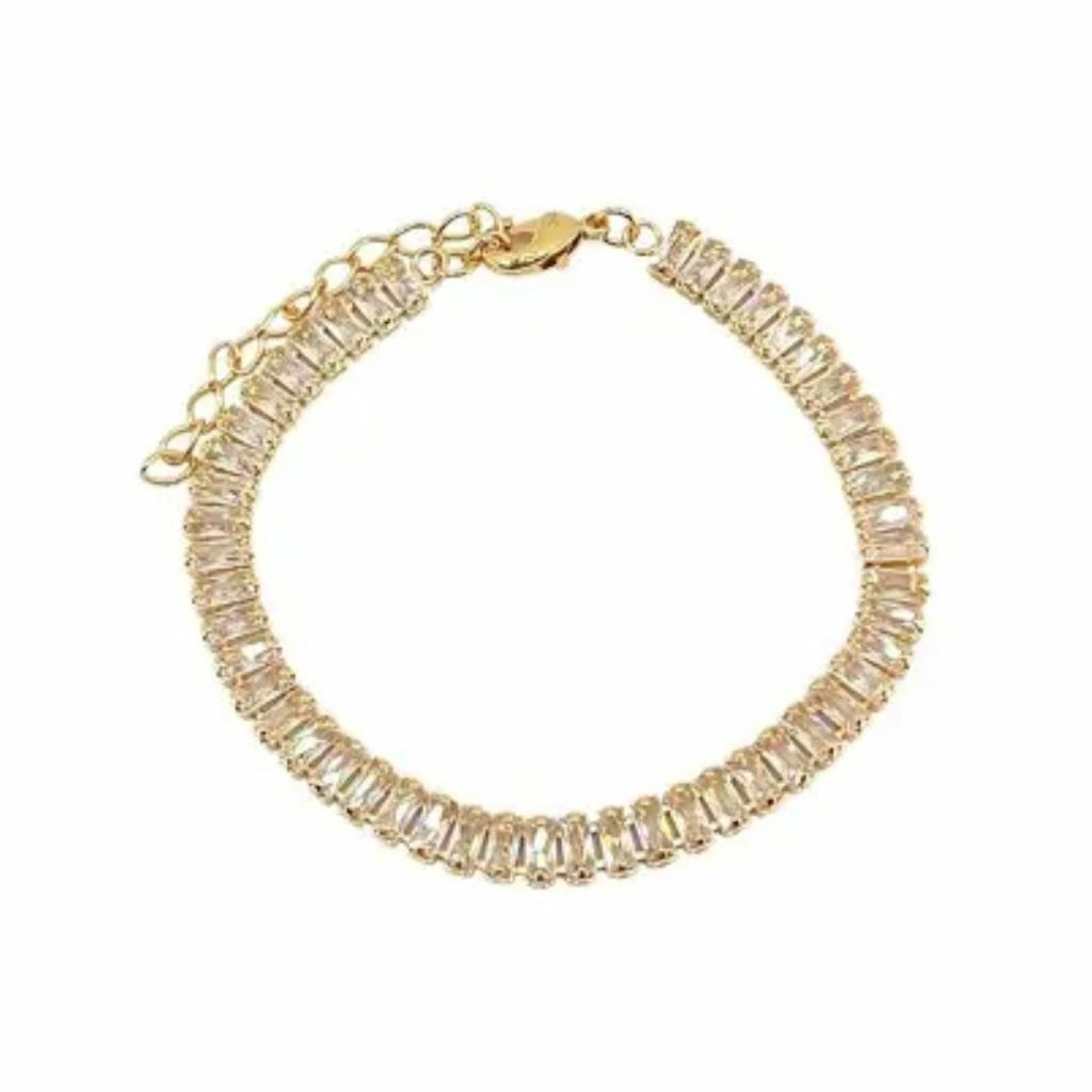 Pulseira Riviera Navetes Semi Jóia Ouro