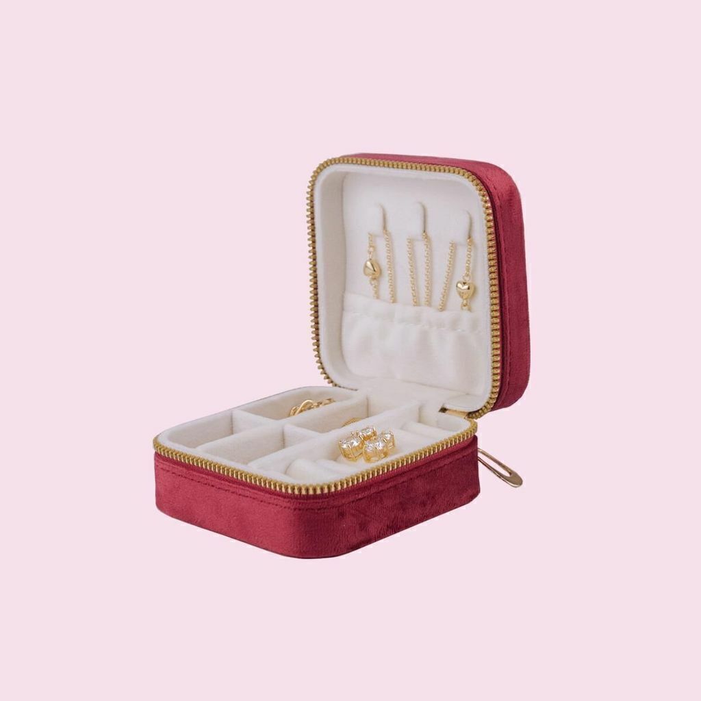 Estojo Porta-Joias de Veludo