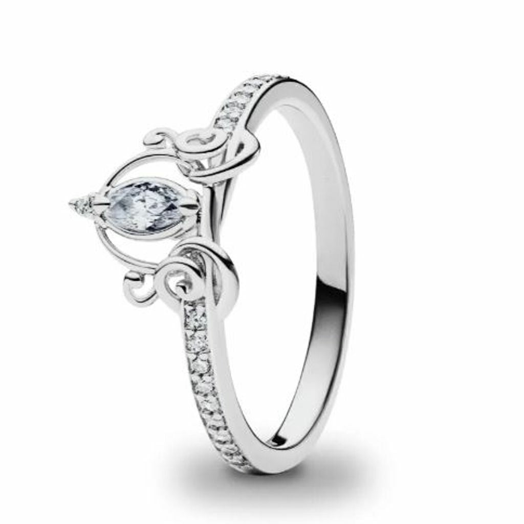 Anel de prata 925 princesa cinderela