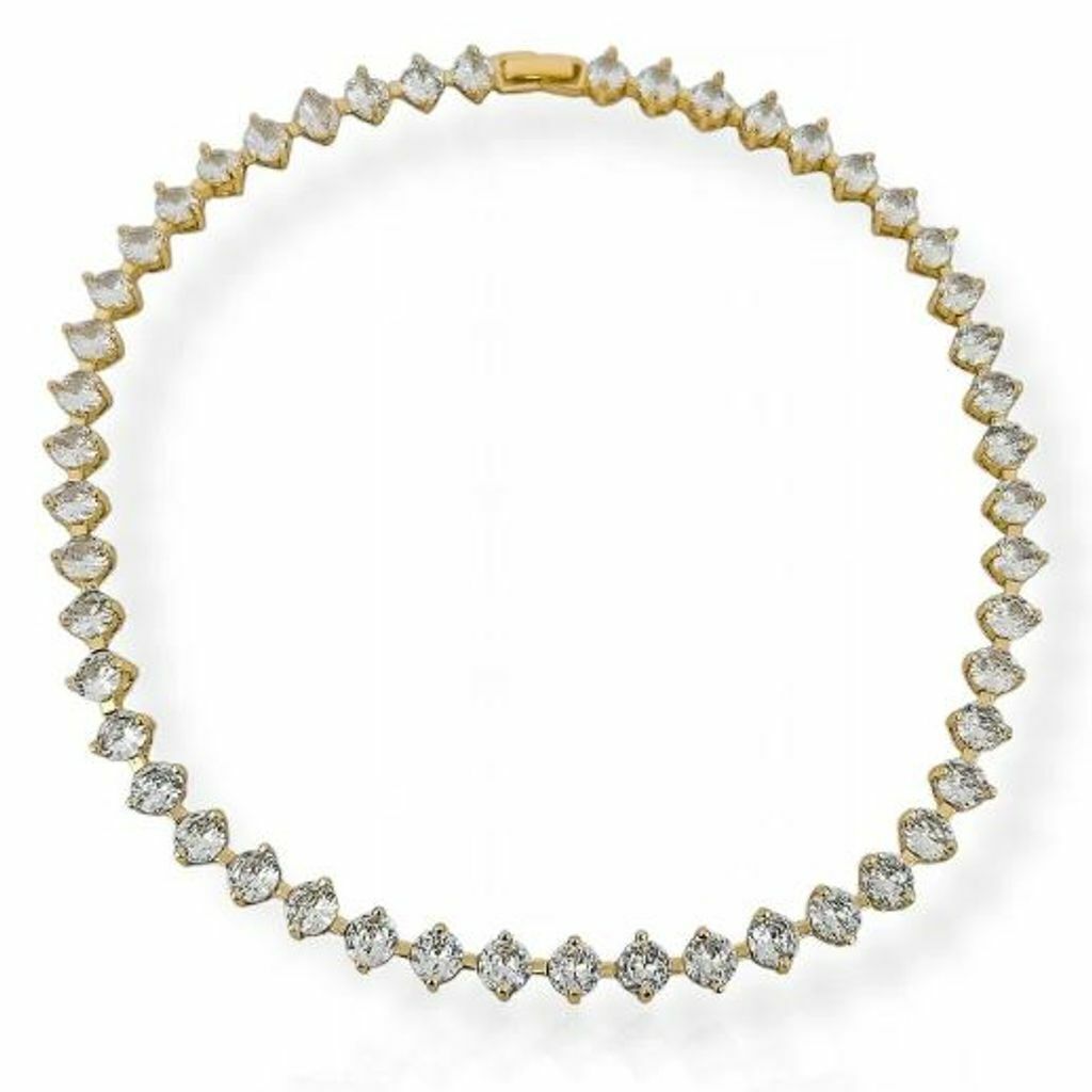 Colar Semi Jóia Ouro Prata Zircônia Swavarovisk