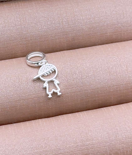 Pingente Menino com Boné prata 925