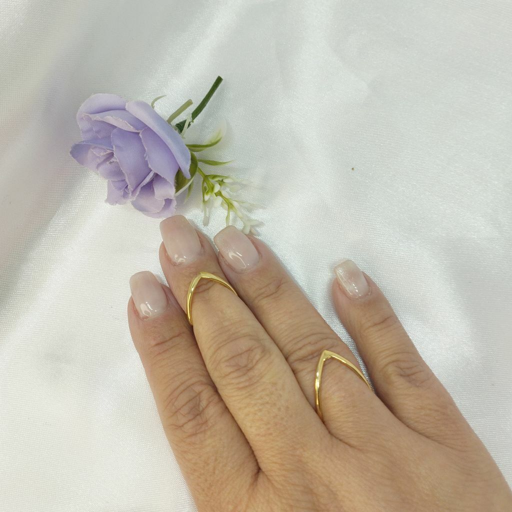 Anel Semi Jóia Ouro Maria de Fátima