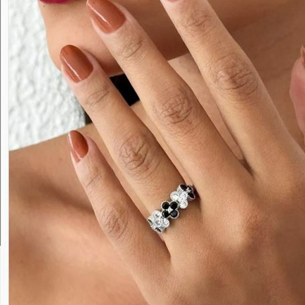 Anel Folheado a Ouro 18k e Prata Insp. VG Com Cristal Regulavel