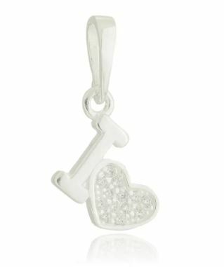 Pingente I Love Coração Cravejado