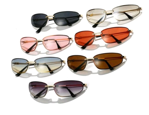 Óculos de Sol Transp. Preto, Mercúrio, Rosa, Marrom, Roxo