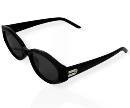 Óculos Nina - Armação Preta com Lente Preta Proteção Contra Raios UVA / UV400